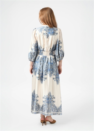 Stellar paisley border kjole Ash Blue Neo Noir 